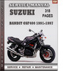 Thumbnail Suzuki Bandit GSF400 1991-1997 Factory Service Repair Manual Download