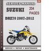 Thumbnail Suzuki DRZ70 2007-2012 Factory Service Repair Manual Download