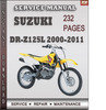 Thumbnail Suzuki DR-Z125L 2000-2011 Factory Service Repair Manual Download