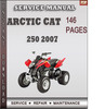 Thumbnail Arctic Cat 250 2007 Factory Service Repair Manual Download
