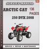 Thumbnail Arctic Cat 250 DVX 2008 Factory Service Repair Manual Download