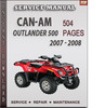 Thumbnail Can-Am Outlander 500 2007 - 2008 Factory Service Repair Manual Download