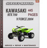 Thumbnail Kawasaki KFX 700 V Force 2004 Factory Service Repair Manual Download