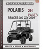 Thumbnail Polaris Ranger 500 2x4 2009 Factory Service Repair Manual Download