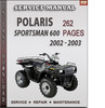 Thumbnail Polaris Sportsman 600 2002 - 2003 Factory Service Repair Manual Download Thumbnail Polaris Sportsman 600 2002 - 2003 Factory Service Repair Manual Download