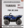 Thumbnail Yamaha FWA (M) 2000 Factory Service Repair Manual Download