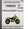 Thumbnail Yamaha YFM 80 (D) BADGET 1992-2008 Factory Service Repair Manual Download Thumbnail Yamaha YFM 80 (D) BADGET 1992-2008 Factory Service Repair Manual Download