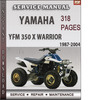 Thumbnail Yamaha YFM 350 X Warrior 1987-2004 Factory Service Repair Manual Download Thumbnail Yamaha YFM 350 X Warrior 1987-2004 Factory Service Repair Manual Download