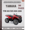Thumbnail Yamaha YFM 400 FAR 2000-2008 Factory Service Repair Manual Download Thumbnail Yamaha YFM 400 FAR 2000-2008 Factory Service Repair Manual Download