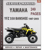 Thumbnail Yamaha YFZ 350 Banshee 1987-2003 Factory Service Repair Manual Download