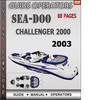 Thumbnail Seadoo Challenger 2000 2003 Operators Guide Manual Download