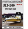 Thumbnail Seadoo Speedster SK 2000 Parts Accessories Catalog Manual Do