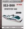 Thumbnail Seadoo Sportster 1800 2000 Parts Accessories Catalog Manual 