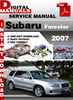 Thumbnail Subaru Forester 2007 Factory Service Repair Manual