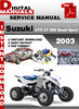 Thumbnail Suzuki ATV LT 250 Quad Sport 2003 Factory Service Repair Manual