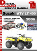 Thumbnail Suzuki ATV LT 400 2006 Factory Service Repair Manual Pdf