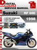 Thumbnail Suzuki RF 600 1998 Factory Service Repair Manual Pdf