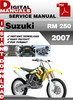 Thumbnail Suzuki RM 250 2007 Factory Service Repair Manual Pdf