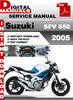 Thumbnail Suzuki SFV 650 2005 Factory Service Repair Manual Pdf