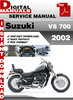Thumbnail Suzuki VS 700 2002 Factory Service Repair Manual Pdf