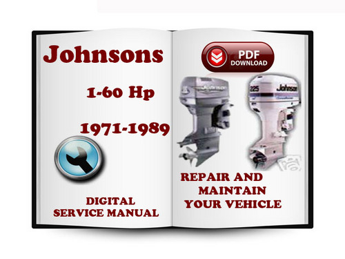 Product picture Johnson Outboard 1 to 60 hp 1971-1989 Service Repair Manual Download