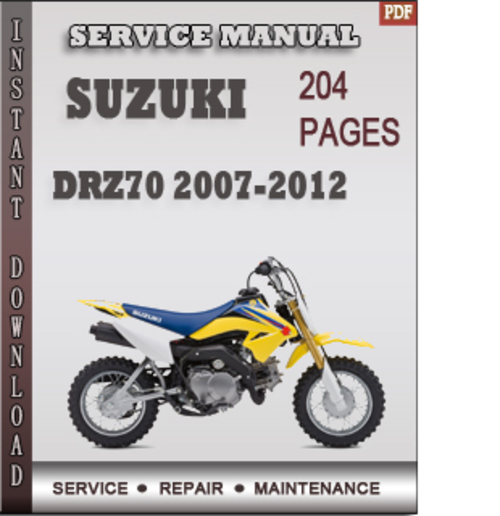 Product picture Suzuki DRZ70 2007-2012 Factory Service Repair Manual Download