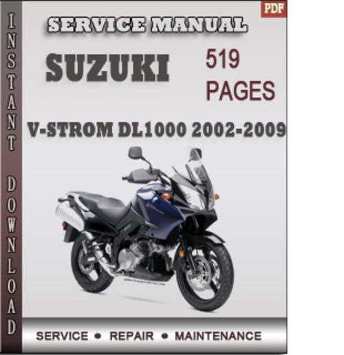 Product picture Suzuki V-Strom DL1000 2002-2009 Factory Service Repair Manual Download
