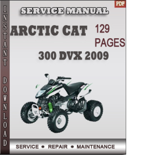Product picture Arctic Cat 300 DVX 2009 Factory Service Repair Manual Download