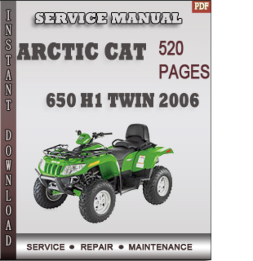 Product picture Arctic Cat 650 H1 Twin 2006 Factory Service Repair Manual Download