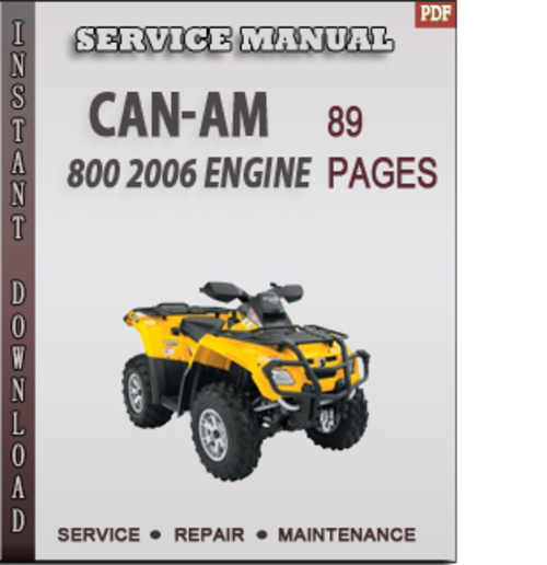 Product picture Can-Am 800 2006 Engine Factory Service Repair Manual Download