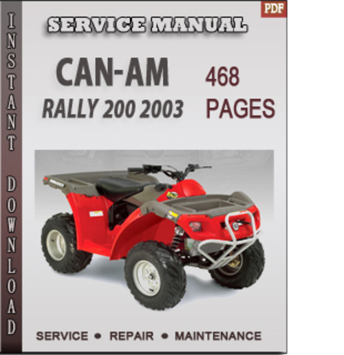 Product picture Can-Am Rally 200 2003 Factory Service Repair Manual Download