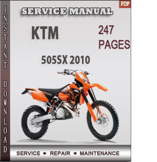 Product picture KTM 505SX 2010 Factory Service Repair Manual Download