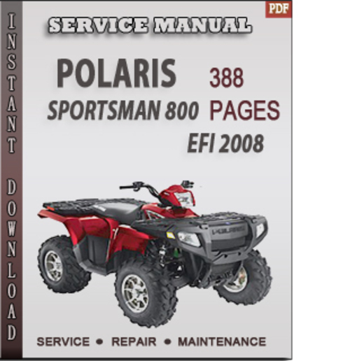 Product picture Polaris Sportsman 800 EFI 2008 Factory Service Repair Manual Download