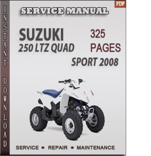 Product picture Suzuki 250 LTZ Quad Sport 2008 Factory Service Repair Manual Download