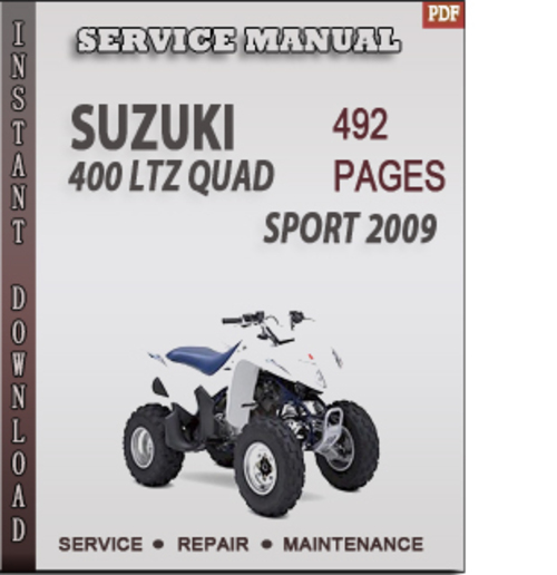 Product picture Suzuki 400 LTZ Quad Sport 2009 Factory Service Repair Manual Download