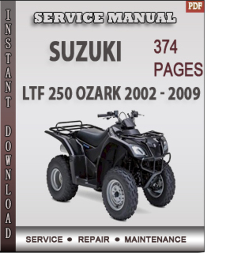 Product picture Suzuki LTF 250 Ozark 2002 - 2009 Factory Service Repair Manual Download