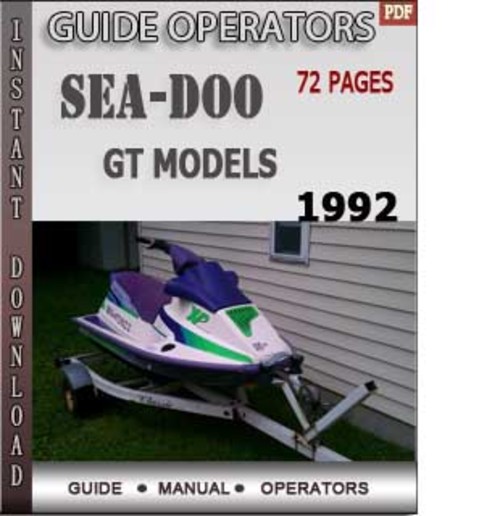 Product picture Seadoo GT models 1992 Operators Guide Manual Download