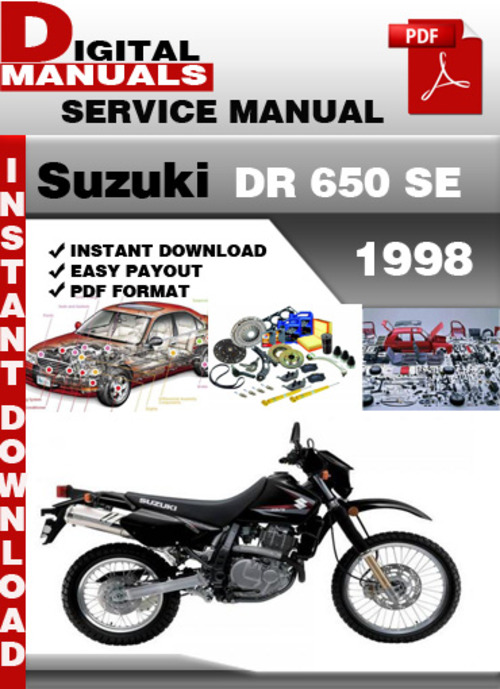 Product picture Suzuki DR 650 SE 1998 Factory Service Repair Manual Pdf