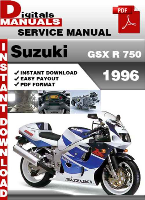 Product picture Suzuki GSX R 750 1996 Factory Service Repair Manual Pdf