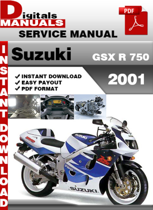 Product picture Suzuki GSX R 750 2001 Factory Service Repair Manual Pdf