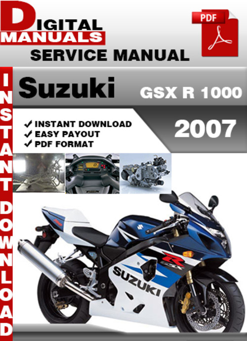 Product picture Suzuki GSX R 1000 2007 Factory Service Repair Manual Pdf
