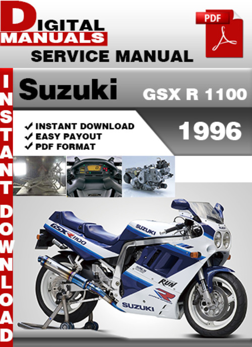Product picture Suzuki GSX R 1100 1996 Factory Service Repair Manual Pdf