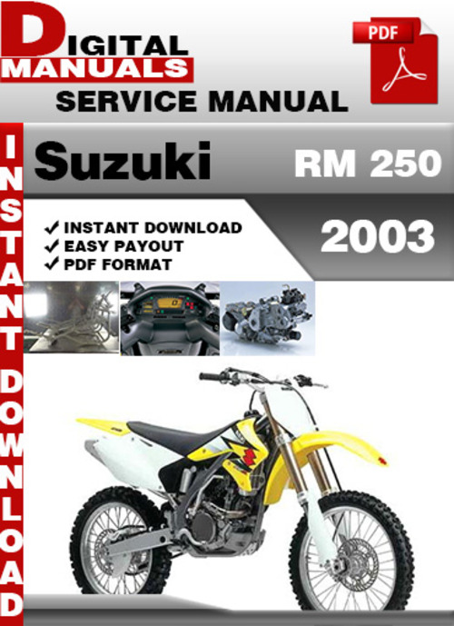 Product picture Suzuki RM 250 2003 Factory Service Repair Manual Pdf